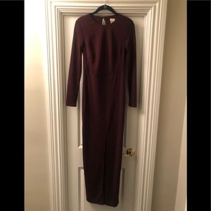 H&M NWT size 6 eggplant long sleeve dress